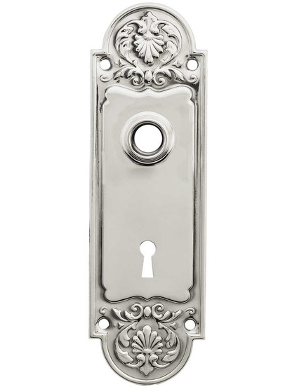 Regency Style Stamped-Brass Back Plate with Keyhole
